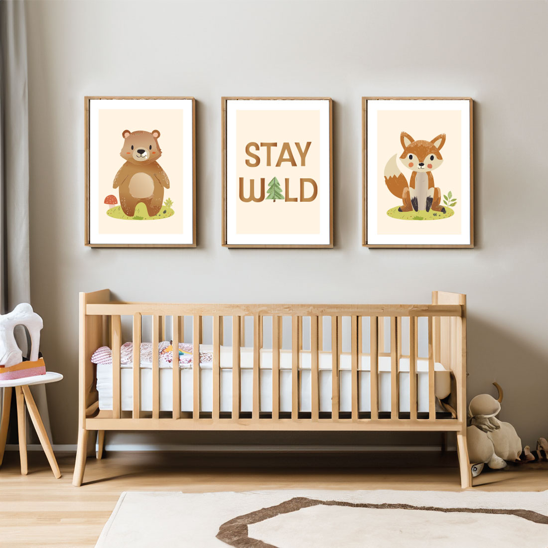 Personalisierbares Wald-Abenteuer 3er Poster-Set