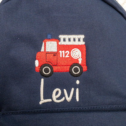 Personalisierter Kinderrucksack Feuerwehr