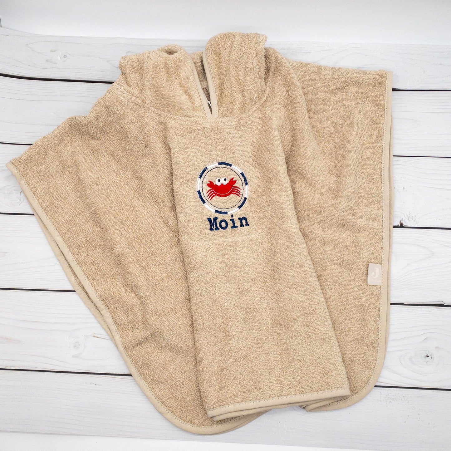 Badeponcho - Krabbe und Personalisierung