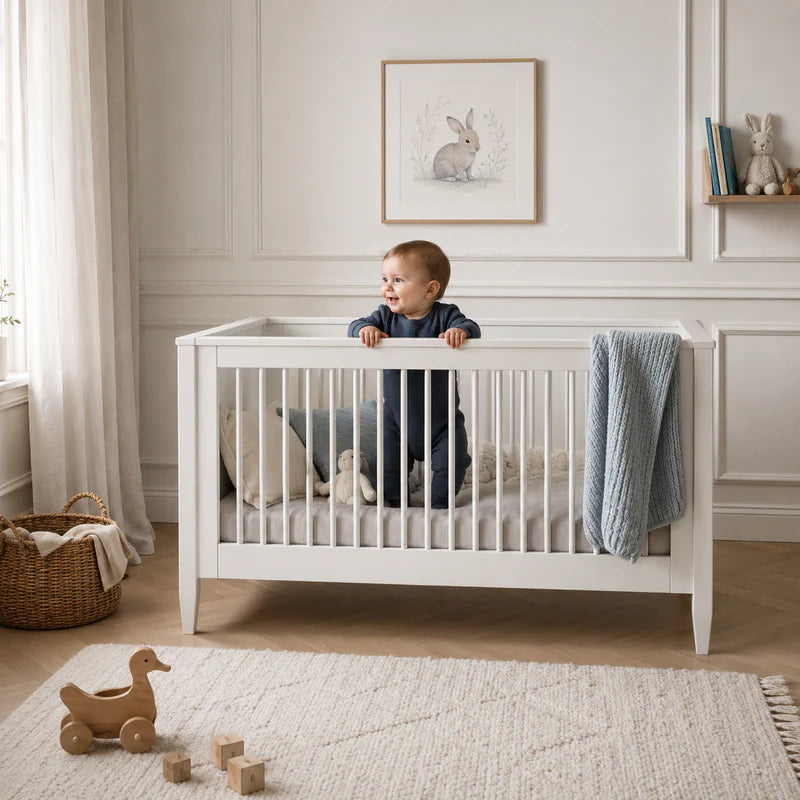 Babybett handbemalt - Isle of Dogs Design