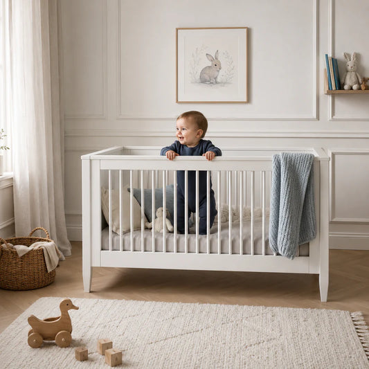 Babybett handbemalt - Isle of Dogs Design
