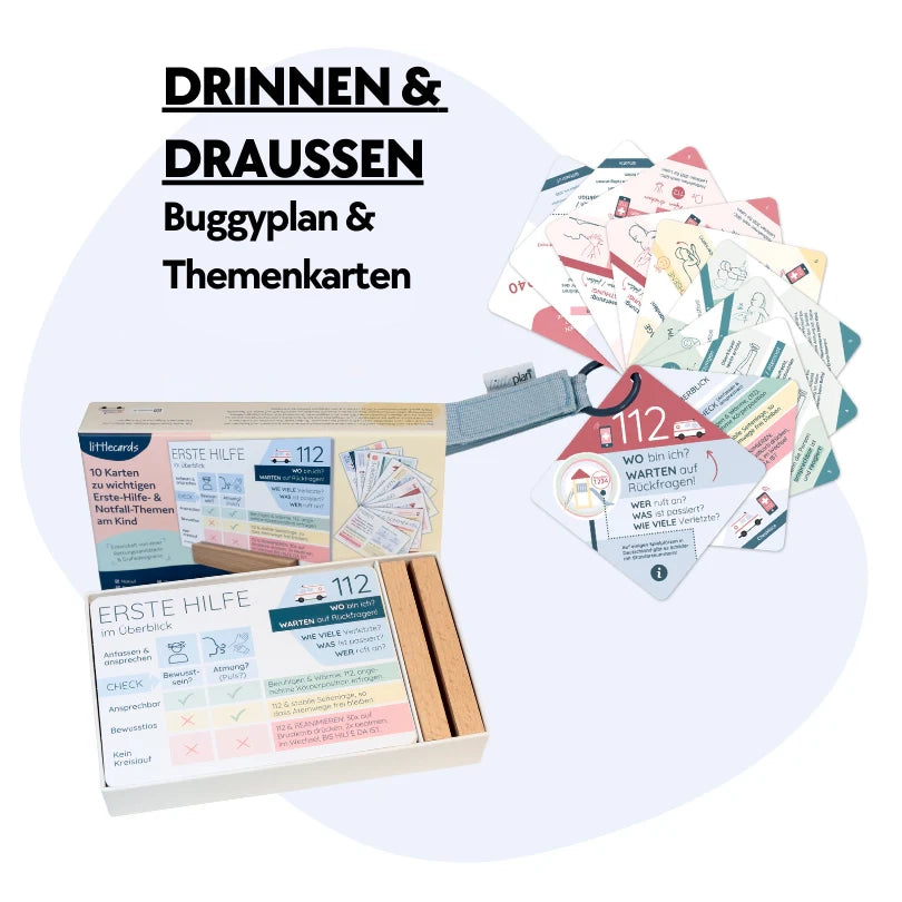 Buggyplan® & Erste Hilfe Themenkarten Set – 2 Produkte im Vorteilspaket