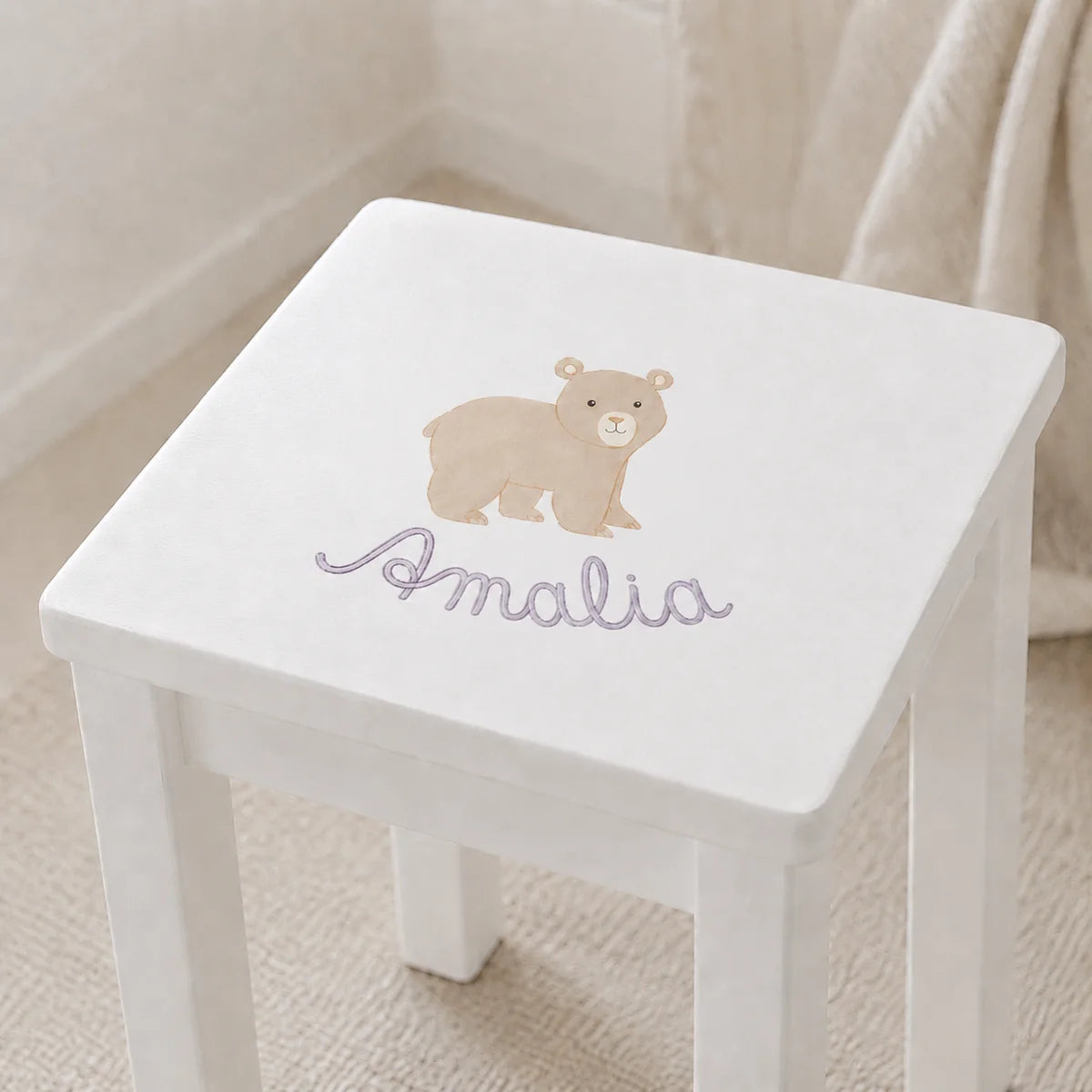 Kinderhocker handbemalt - Isle of Dogs Design