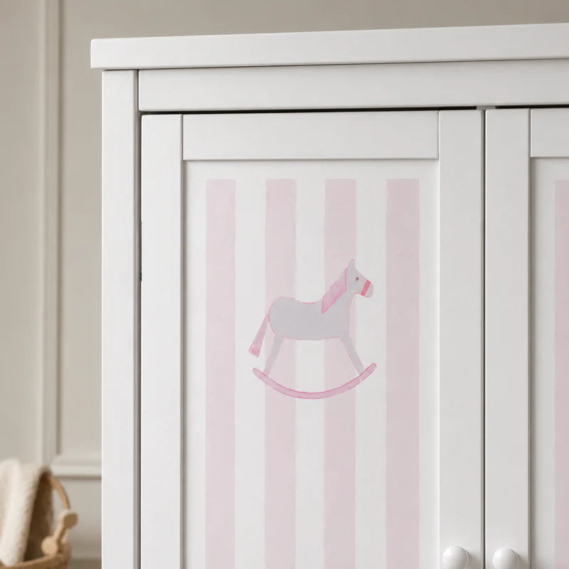 Kleiderschrank 2 Türig handbemalt - Isle of Dogs Design