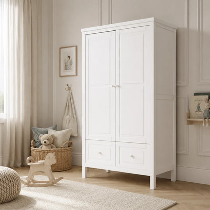 Kleiderschrank 2 Türig handbemalt - Isle of Dogs Design