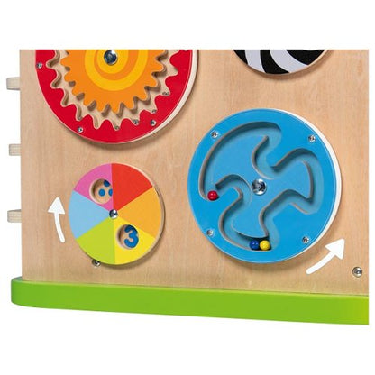 Activity‑ und Motorikwürfel ActiveKids XXL – Großer Aktivitäts‑ und Motorikwürfel aus Holz & Metall
