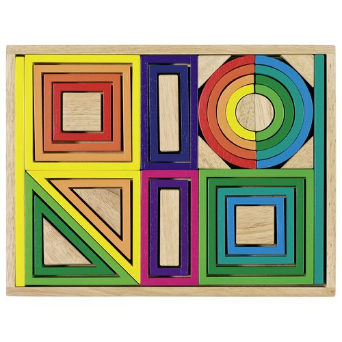 Bausteine Regenbogen – Holz‑Regenbogen Bausteine für kreatives Stapeln & Spielen