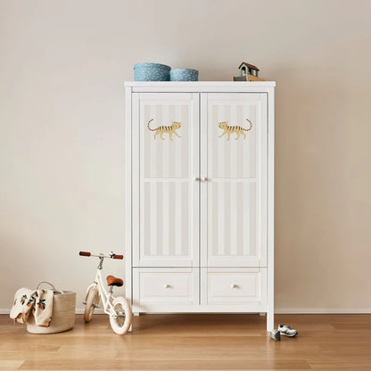 Kleiderschrank 2 Türig handbemalt - Isle of Dogs Design
