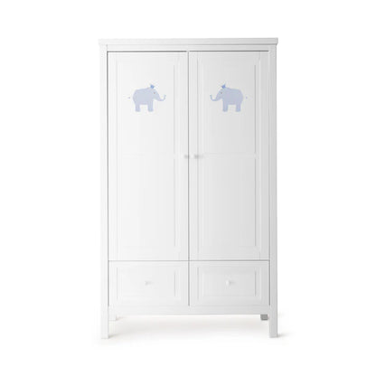Kleiderschrank 2 Türig handbemalt - Isle of Dogs Design