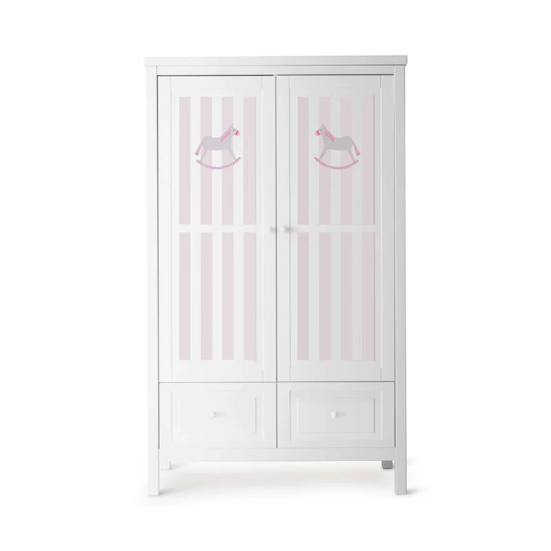 Kleiderschrank 2 Türig handbemalt - Isle of Dogs Design