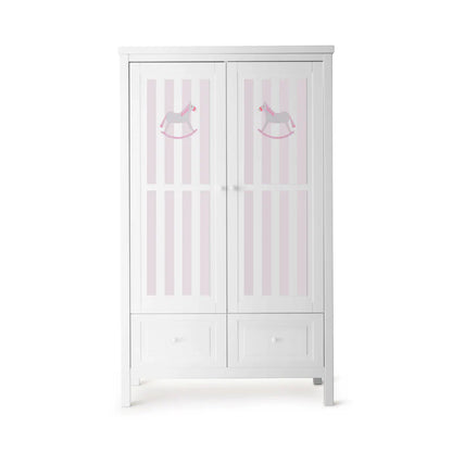 Kleiderschrank 2 Türig handbemalt - Isle of Dogs Design