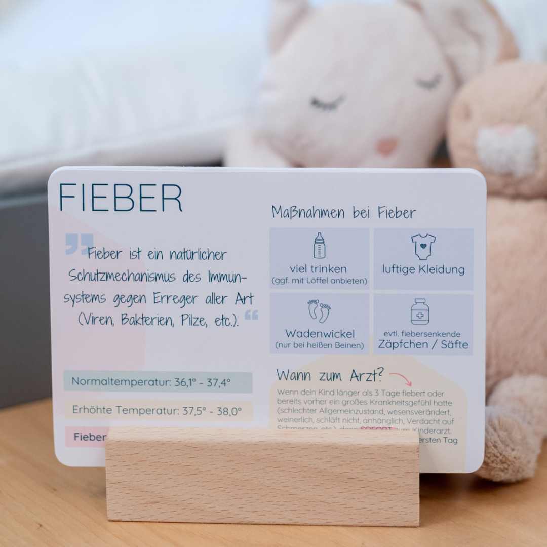 Erste-Hilfe-Karten mit Holzständer
